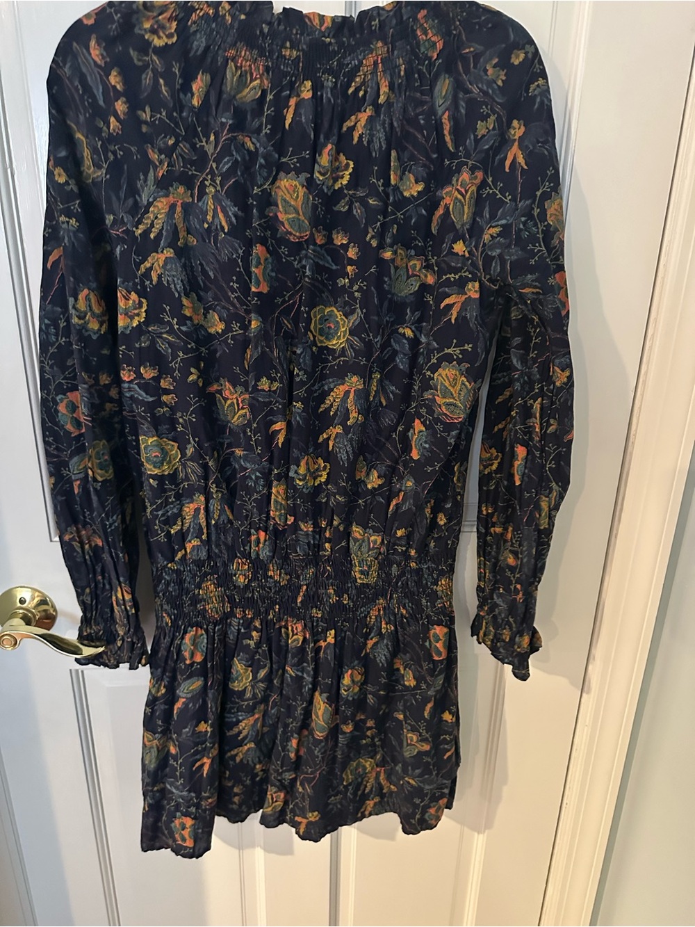PAIGE Lemay Floral Mini Dress with Ruffled Neckline - Picture 9 of 9